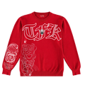 Red-Laugh now cry later Crew neck