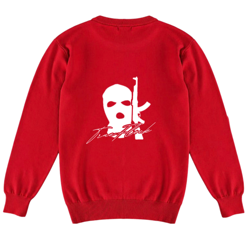 Red-Laugh now cry later Crew neck