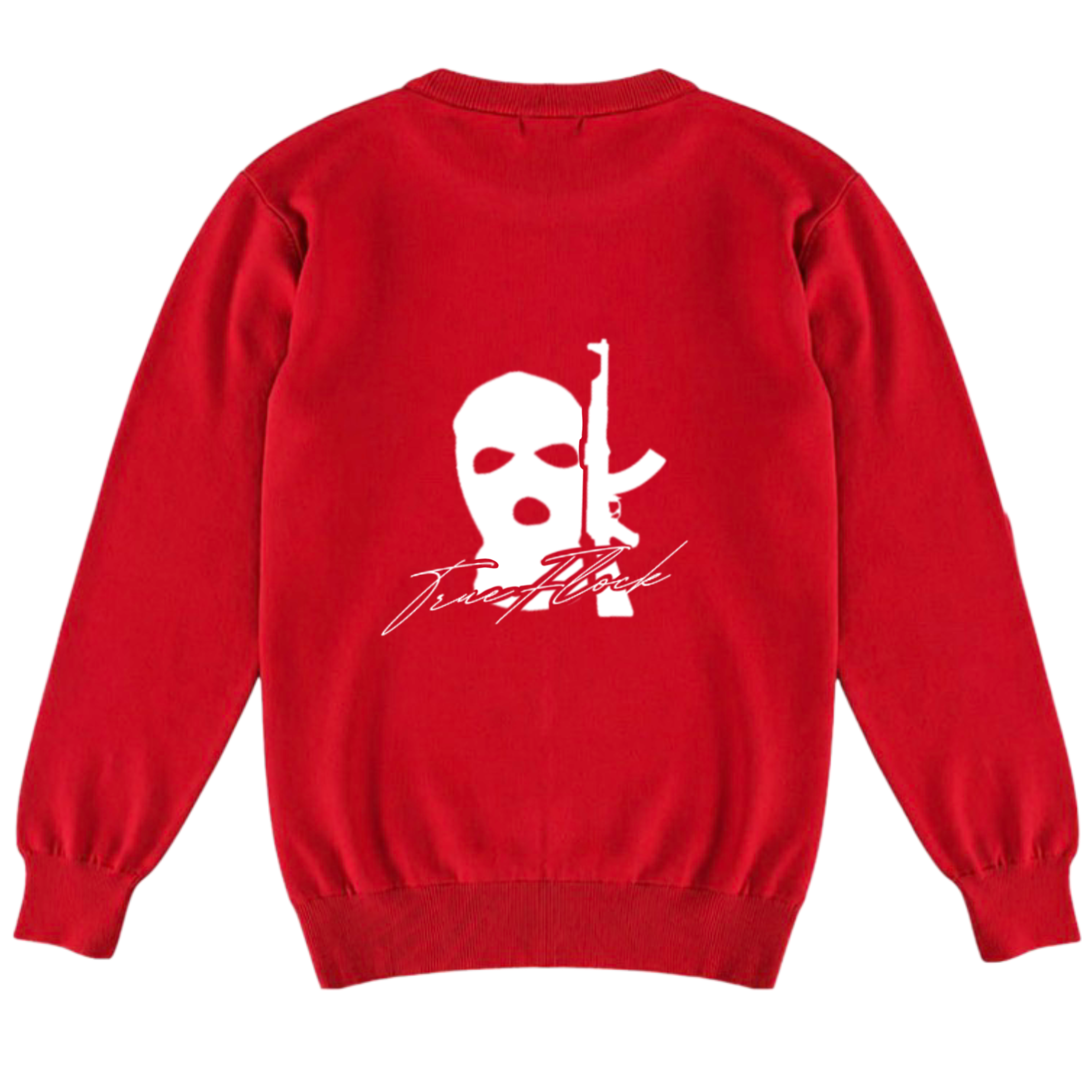 Red-Laugh now cry later Crew neck