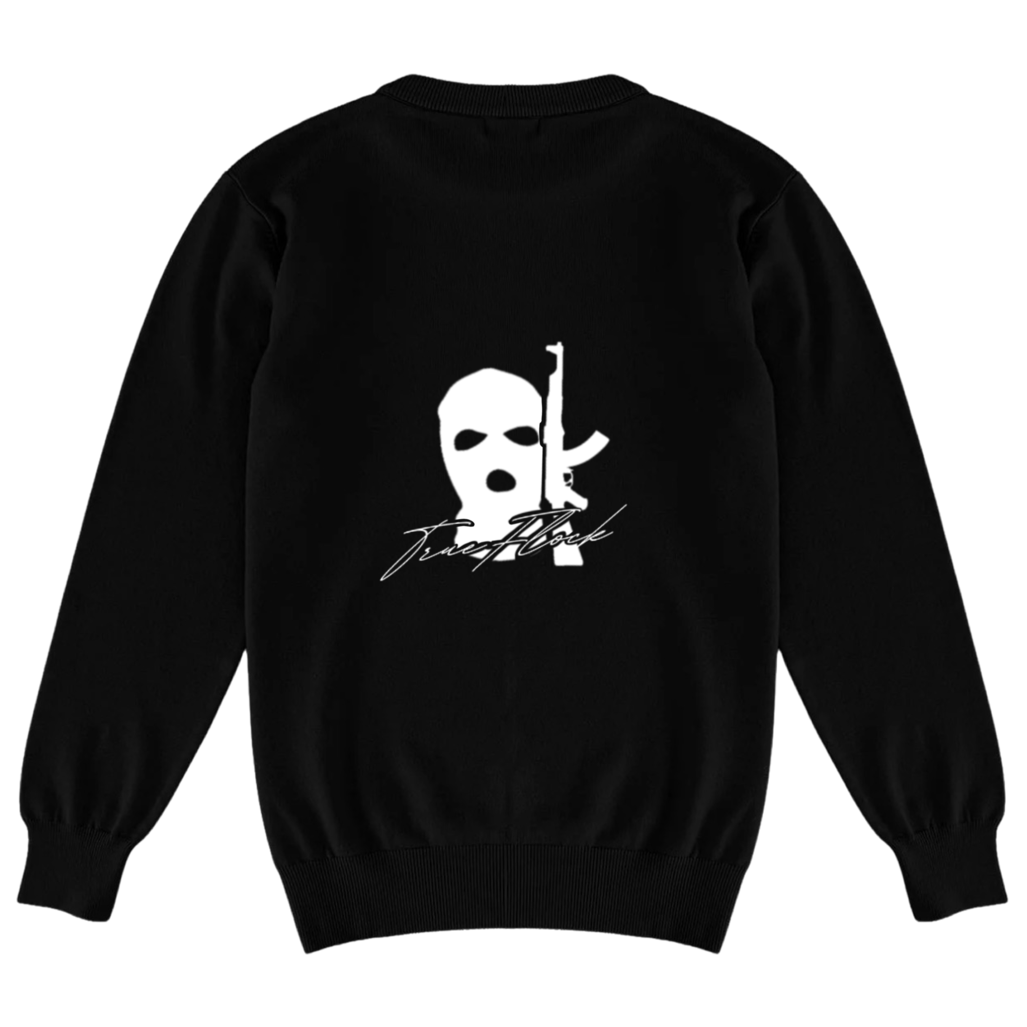 Blk-Laugh now cry later crew neck