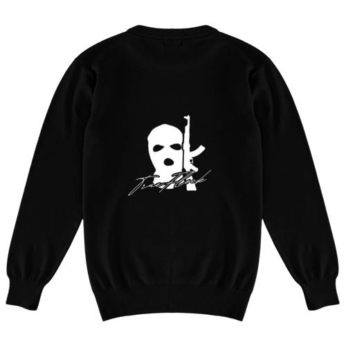 Blk-Laugh now cry later crew neck