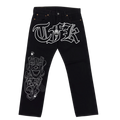 Blk-Laugh now cry later jeans