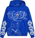 Blue-Buddha flocker hoodie