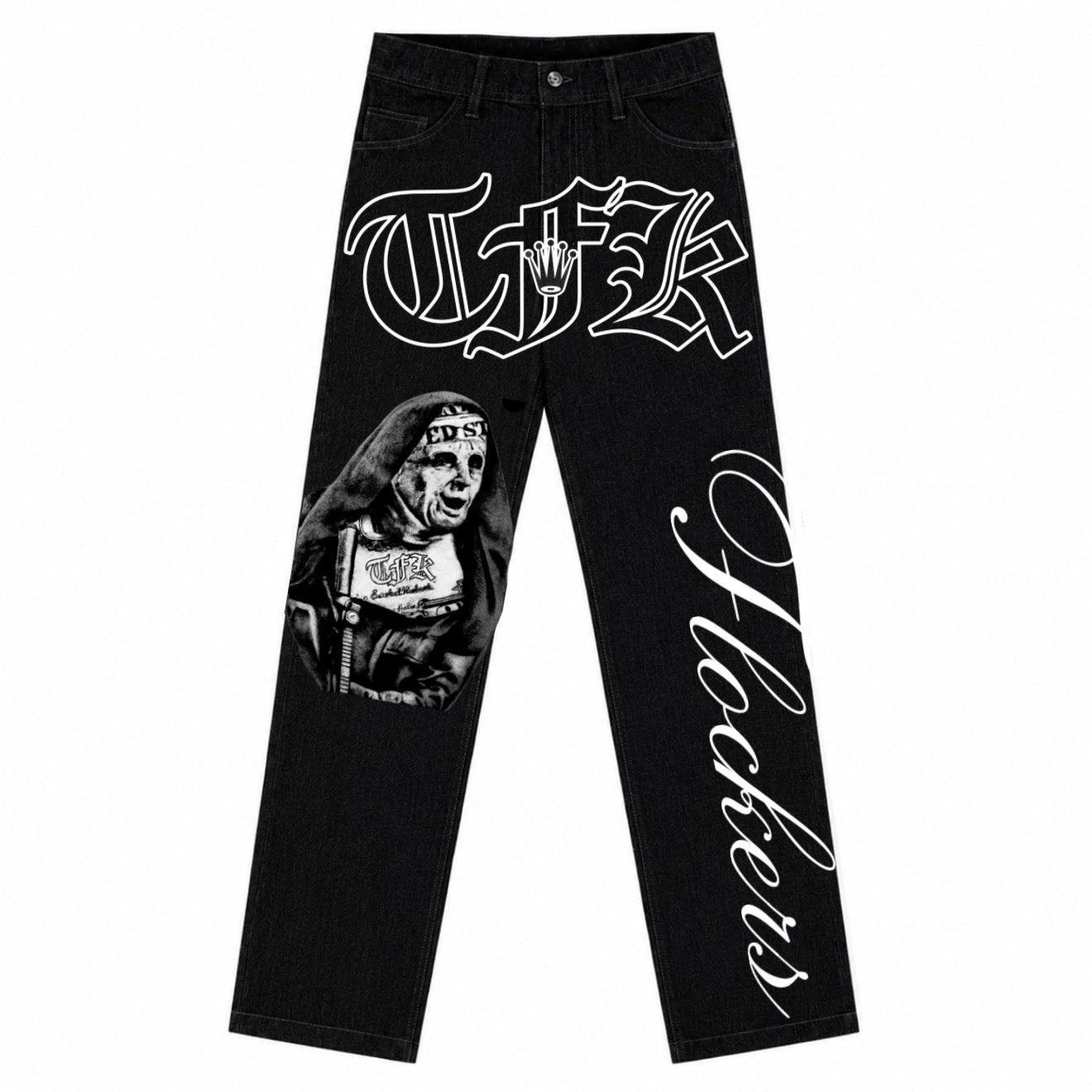 Blk-Nun on the run jeans